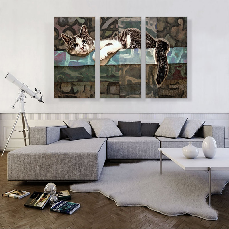 Reproduction de peinture sur toile Aegean Cat Breed Lounging, H 40 po x l 60 po x P 0,75 po