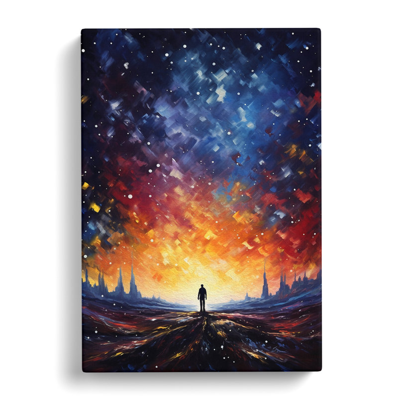 Galaxy Impressionism No.3 - Wrapped Canvas Print, 60cm H x 40cm W x 3cm D