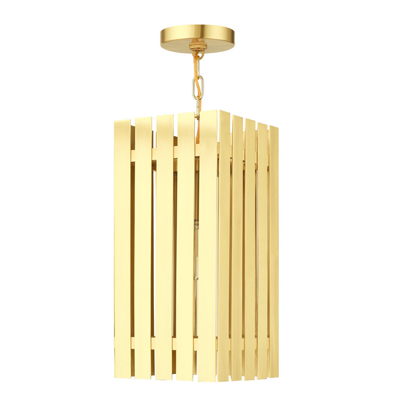 Luminaire suspendu simple à 1 lumière Sidley, Laiton satiné