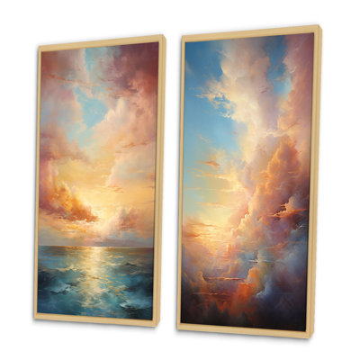 «Ocean Sunset Celestial Symphony», 2 pièces