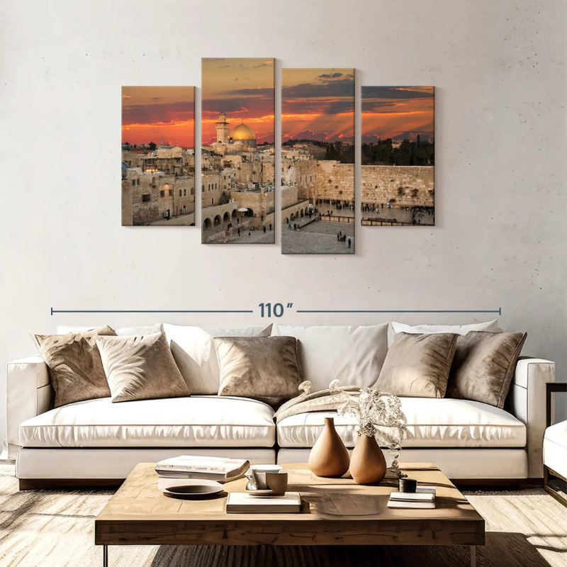 Hannes Jerusalem Temple Mount, 48" H x 75" W