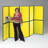 Busyfold Freestanding Fabric Reversible Extra Large (Over 240cm) Bulletin Board-22038612