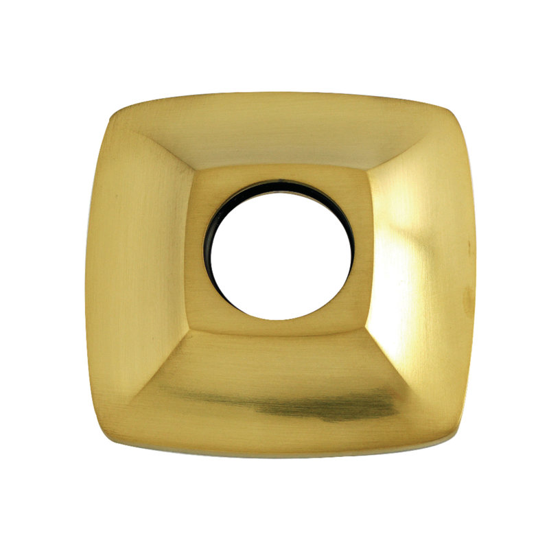 Kingston Brass Gehry Rounded Square Shower Arm Flange, Brushed Brass