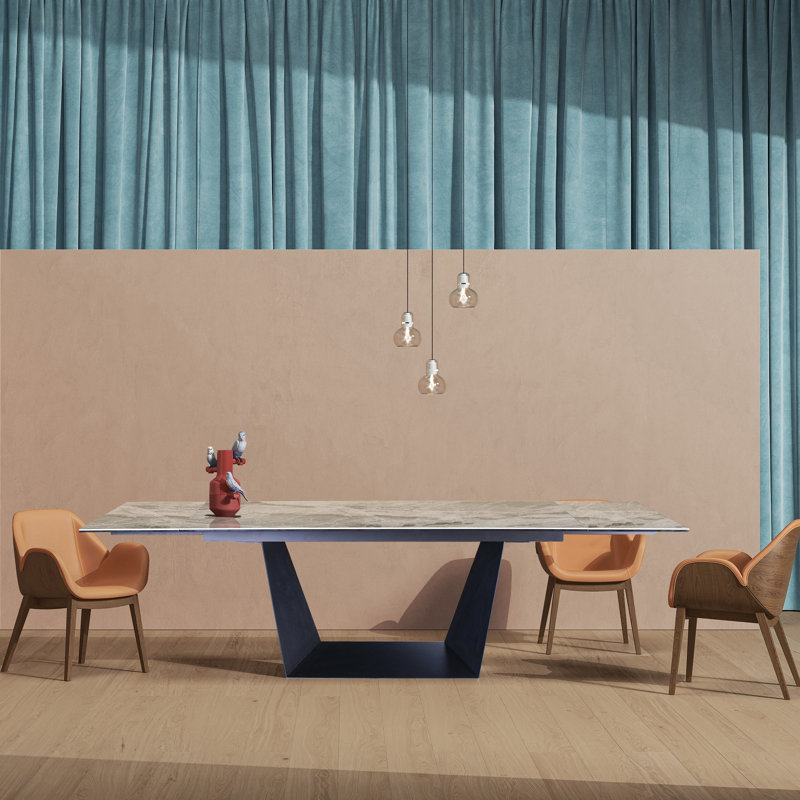 Metal Base Dining Table