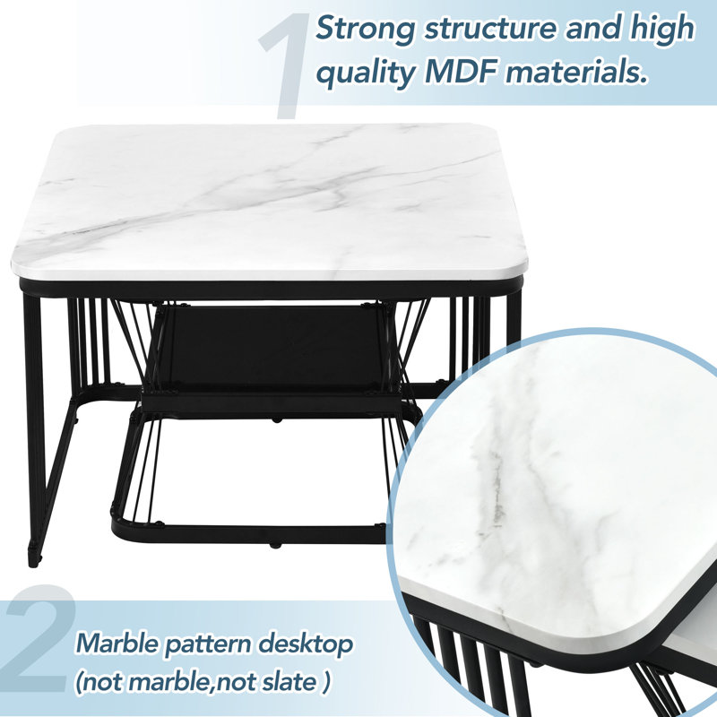Frame Coffee Table with Storage
