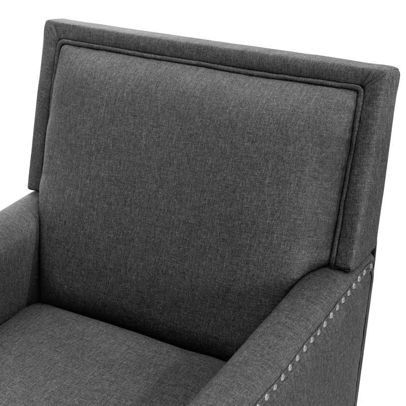 Arene Upholstered Armchair, Carbon Gray Linen