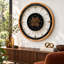 Horloge murale en bois noir The-Gear's