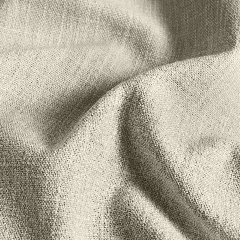 Basic Faux Linen Curtain Pair - 2 Panels - Light Filtering Window Curtains, 50" W x 108" L, Light Beige