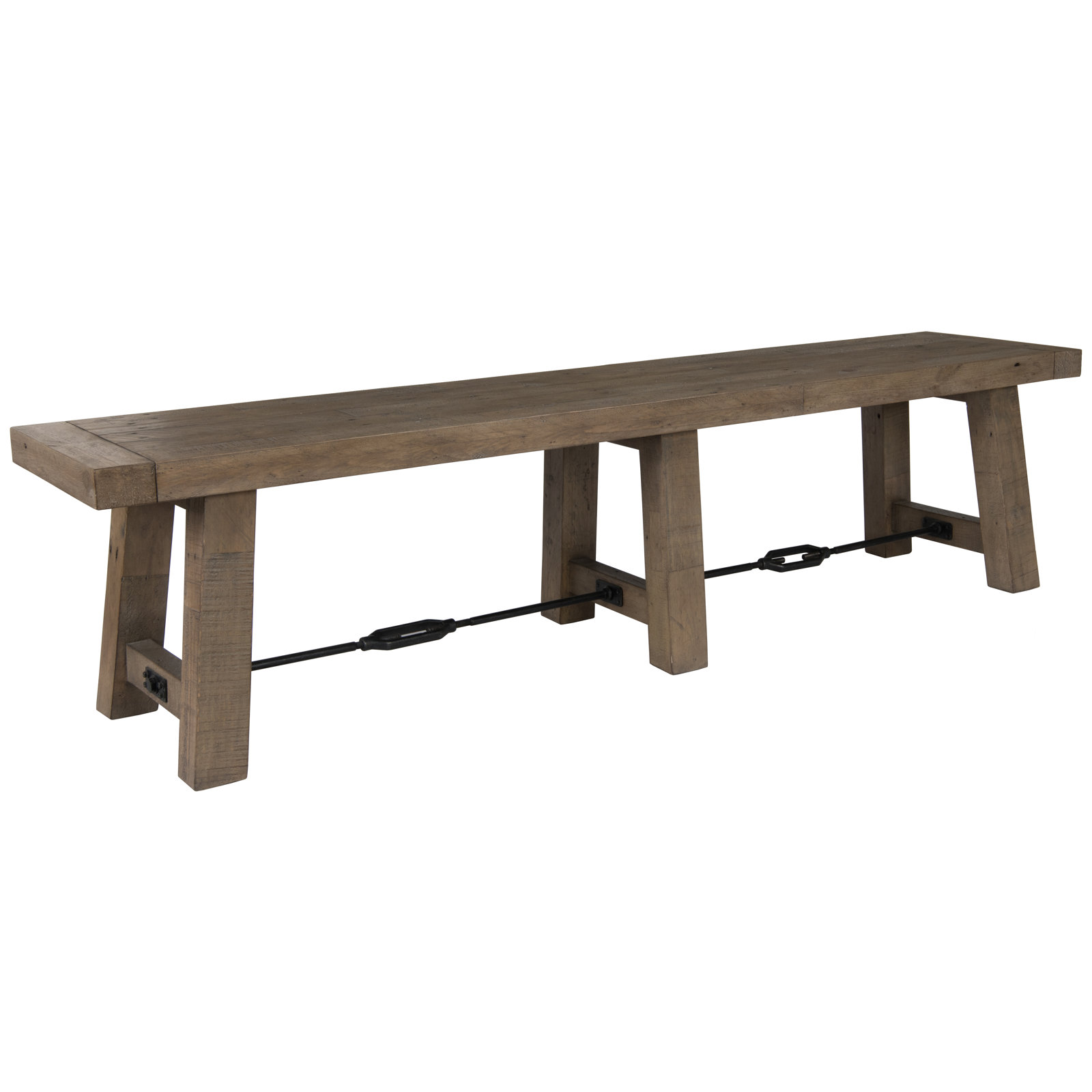 Acker Extendable Pine Solid Wood Dining Set, Distressed Brown
