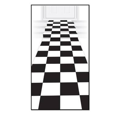 Black And White, Checkered Indoor Outdoor Doormat