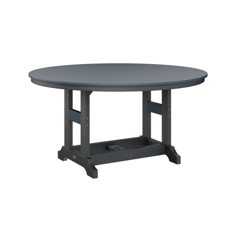 Table de salle à manger ronde Berlin, Marine, Noir