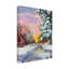 Coucher de soleil en hiver - impression sur toile tendue-337300058