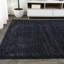 Tapis bleu marine à poils longs Anttwan-1426820289