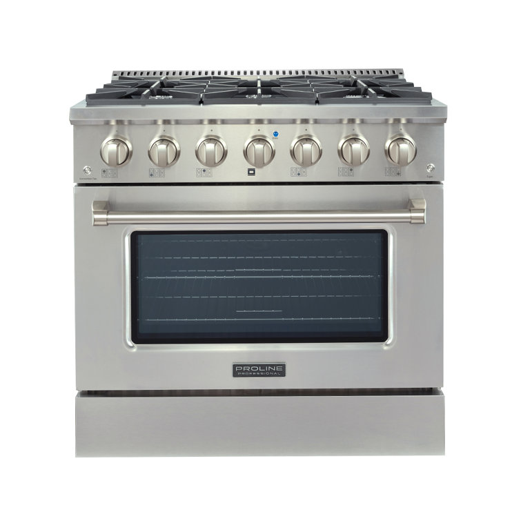 ProLine Range Hoods 36" 4.5 Cubic Feet Natural Gas Freestanding Convection Range
