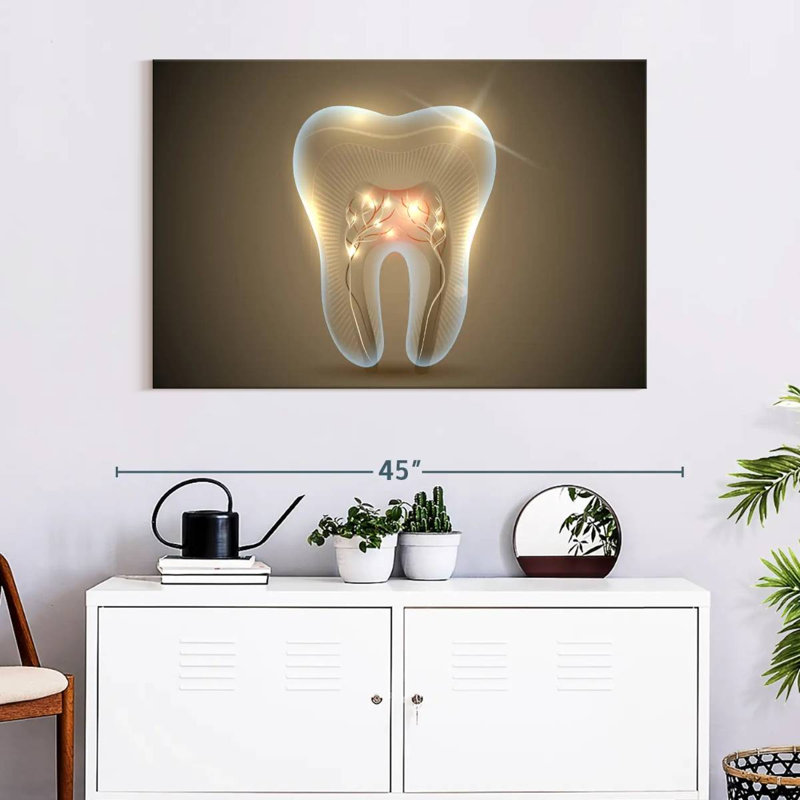 «Dentist Wood Style Travel», citation sur toile, H 39 po x l 26 po x P 1,25 po