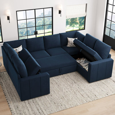 Canapé modulaire en chenille Seybert