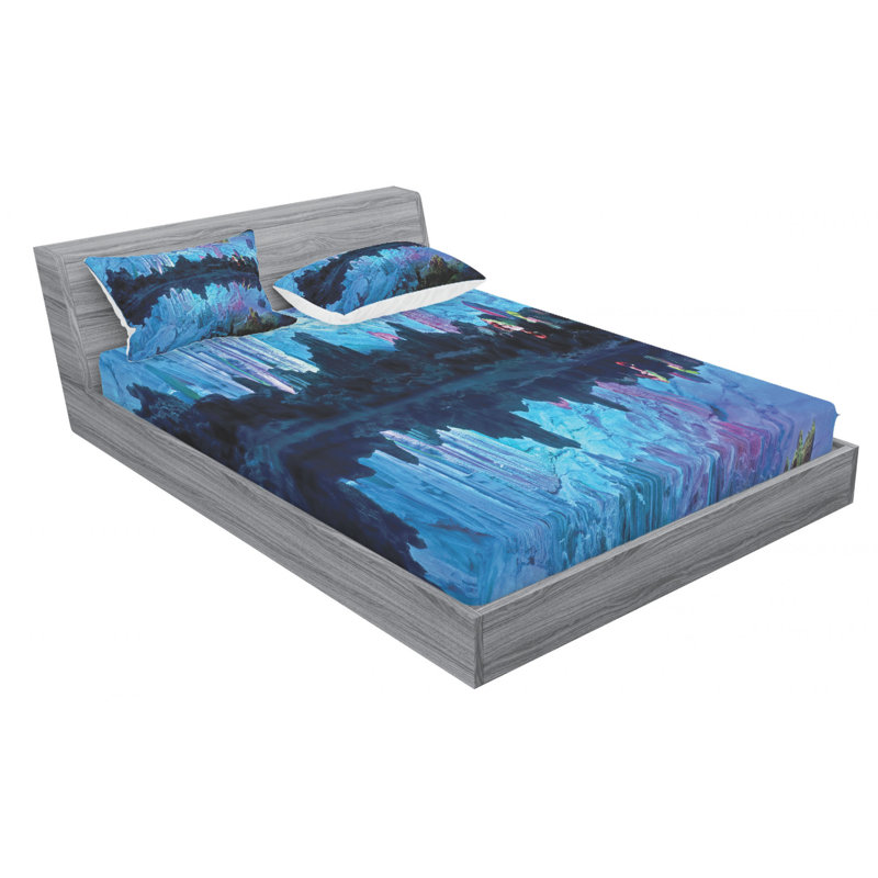 Microfiber Sheet Set, Queen Sheet Set with Fitted Sheet