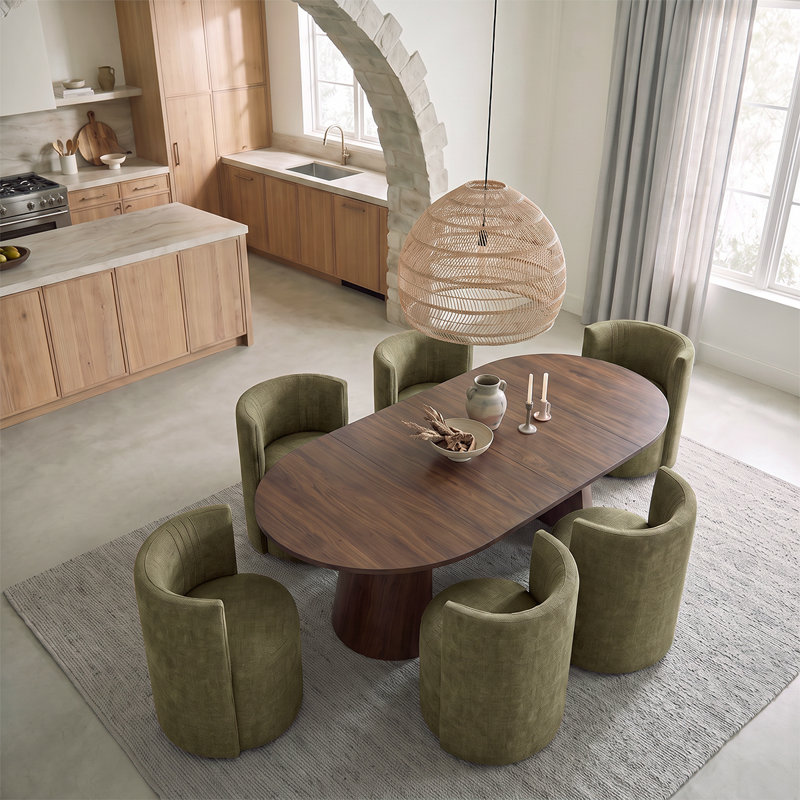 Ensemble table et chaises de salle à manger extensibles de 47 à 83 pouces avec chaises rembourrées et roulettes dissimulées