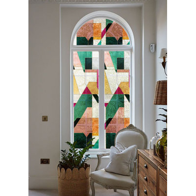 Abstract Geometry Static Cling Window Decal