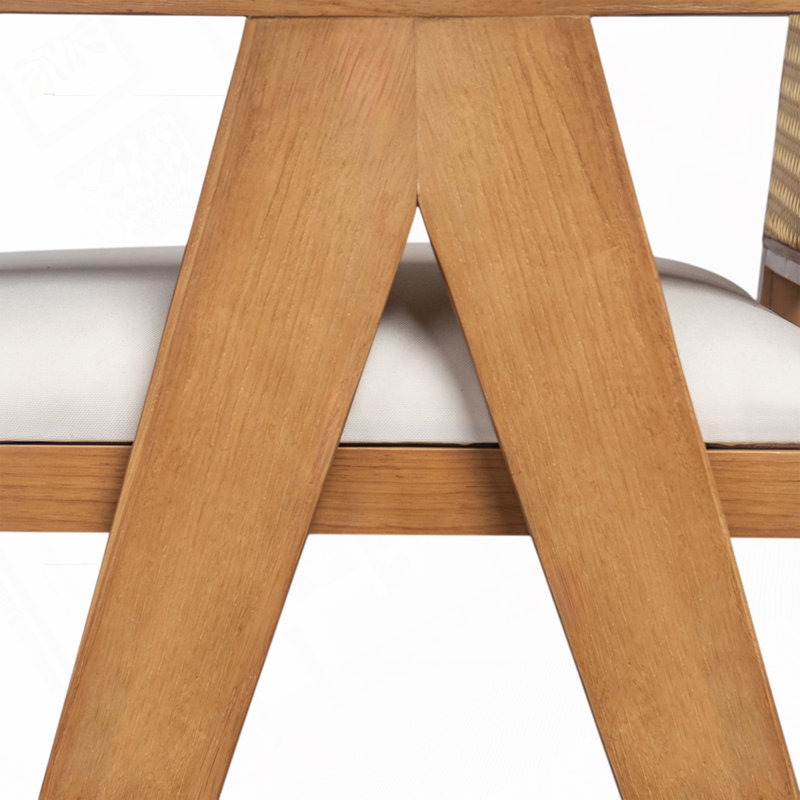 Tabouret de bar en plastique tissé, Naturel