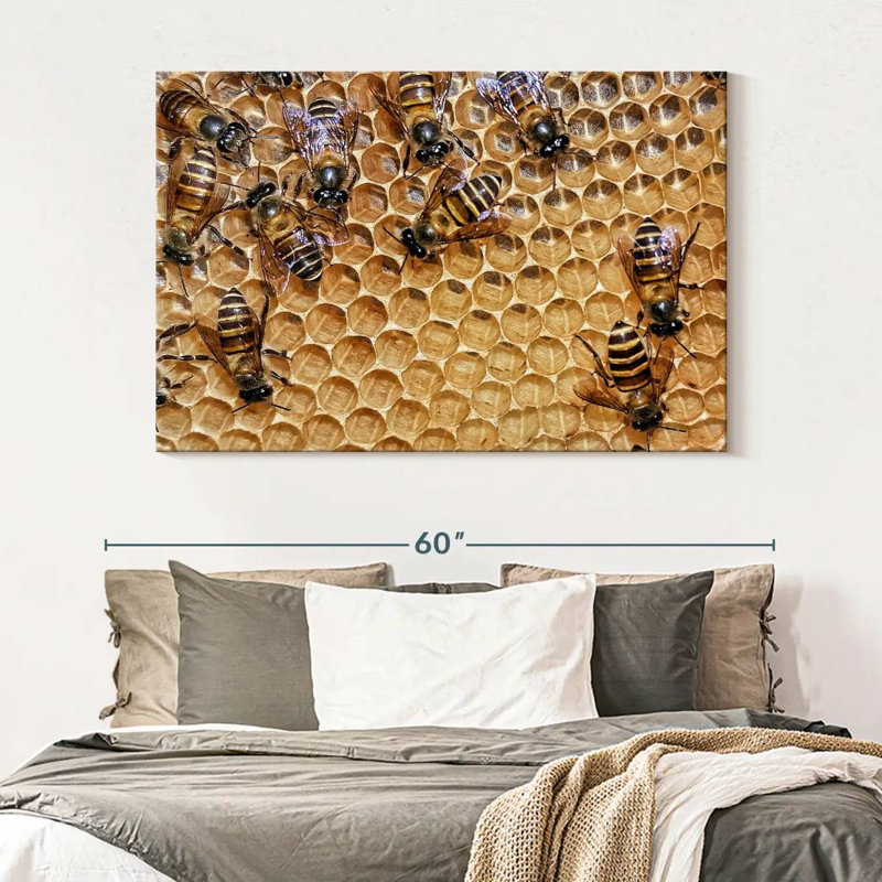 Brampt Honeycomb Bees, 34" H x 51" W