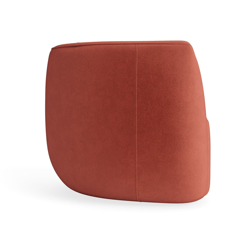 MTO - Council Swivel Lounge Chair, Tomato Velvet