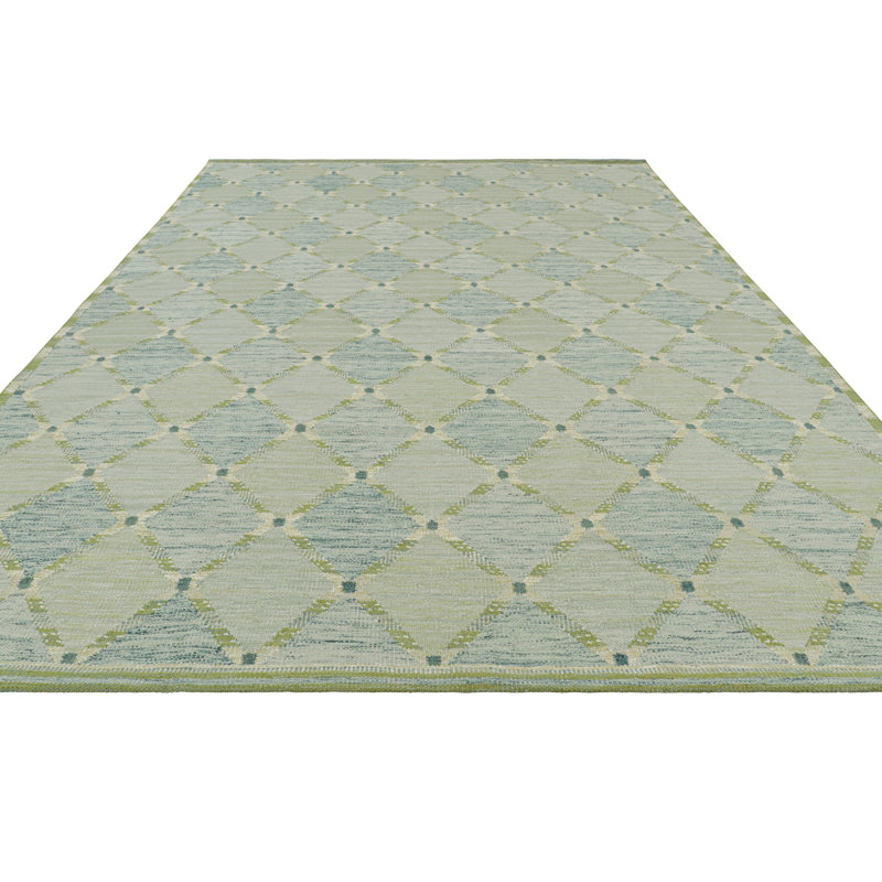 Scandinavian Wool Geometric Area Rug, Rectangle 10' x 14'