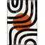 Tapis orange à motif décoratif moderne à rayures orange-1432125386