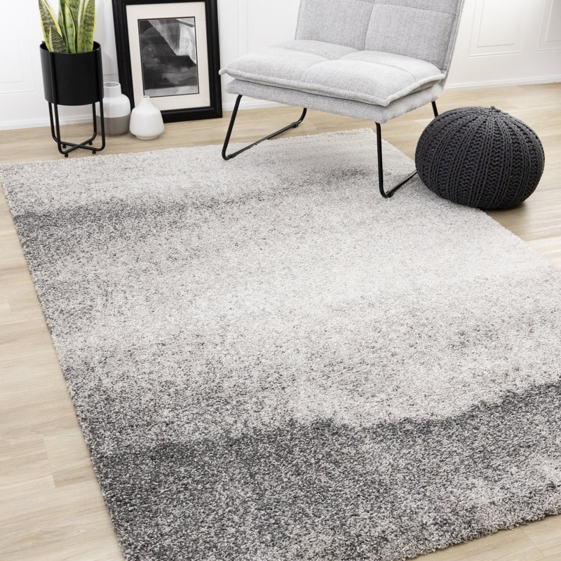Tapis gris neutre Defeo, Rectangle 5 pi 3 po x 7 pi 7 po