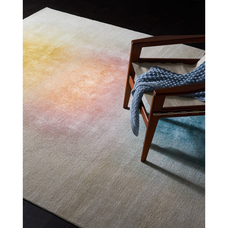 Hand Knotted Beige/Gold Area Rug, Rectangle 10' x 14'