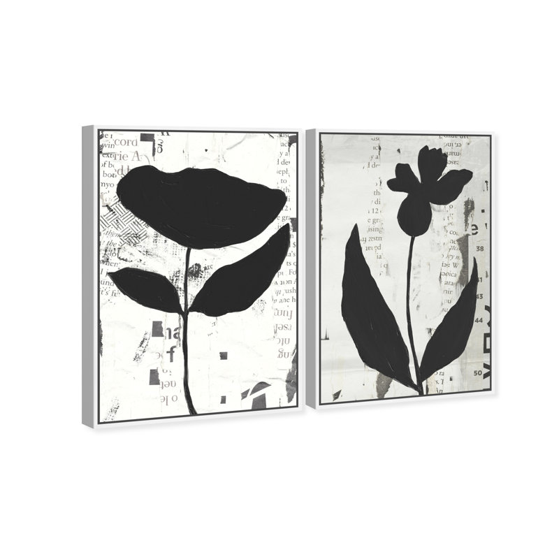 Single Flowers Set Set by Oliver Gal, 32"H x 22"W, White Floater Frame
