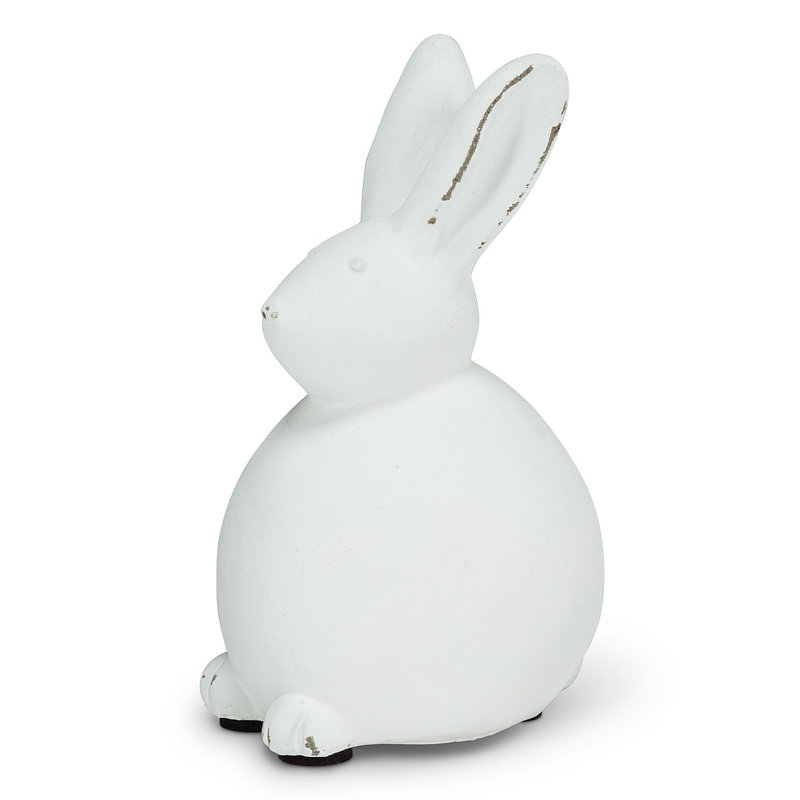 Statue de lapin blanc assis