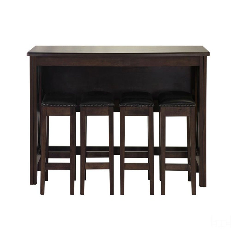 Drop Leaf Table W/ 4 Stools