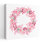 Couronne rose contemporaine avec art des fêtes de Noël