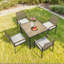 Ensemble 5 pièces de table et chaises de patio, ensemble de meubles d'extérieur en rotin-114235598-114235606
