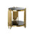 Modern Luxury Round Glass End Table,2-Tier Tempered Glass Side Table with Stainless Steel Frame -1629957861