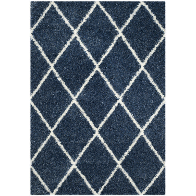 Amhold Shag Performance Geometric Rug, Rectangle 5'3" x 7'6"