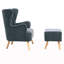 Parkison Upholstered Fabric Armchair With Footstool