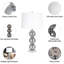 Lampe de table en verre 28 po Harrey