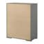 Commode 5 tiroirs pour chambre à coucher 5 tiroirs gris ultrabrillant