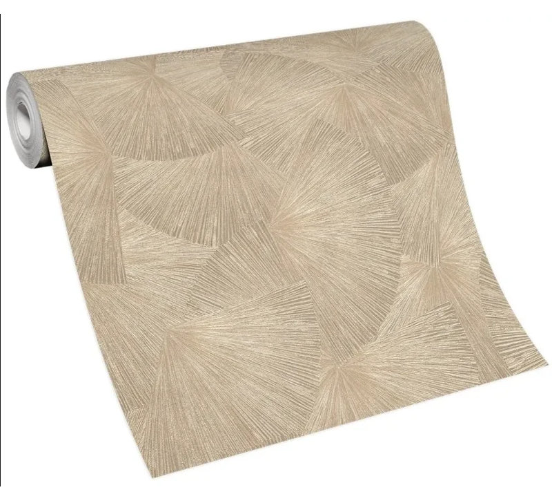 Rouleau de papier peint texturé L 33 pi x l 21 po, Brun clair / matelassé