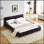 Structure de lit rembourrée en tissu chenille épais et tête de lit confortable pour un sommeil amélioré et un style moderne-483809110-483809108