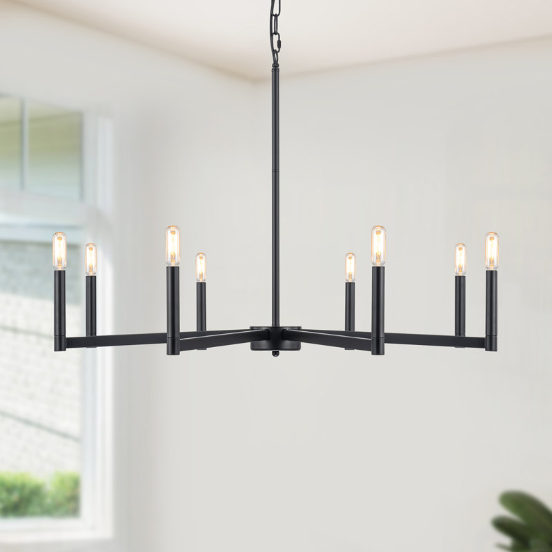 Lustre de style Mid-Century moderne Alcaraz, Noir mat