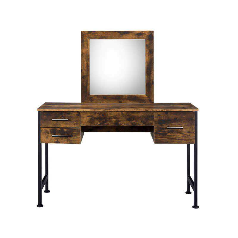 4 Storage Drawers Vanity Set with Mirror