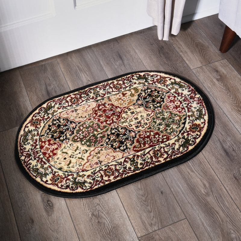 Sevanna Oriental Beige/Brown Area Rug, Oval 2'1" x 3'3"