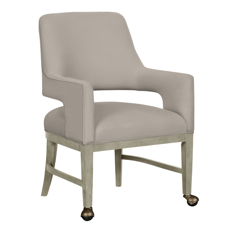 Chaise avec accoudoirs Josie Grande, 3100 lin, Amande chamois