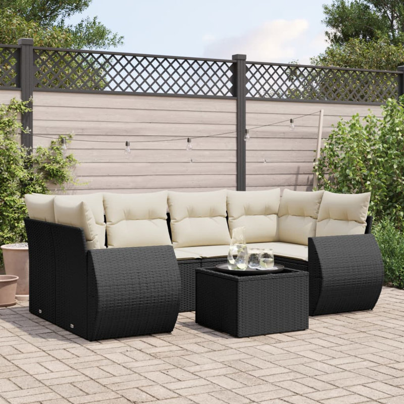 Ensemble de canapé de jardin Vidaxl PE rotin standard modulaire