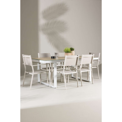 Taniya 6 - Person Patio Dining Set Rectangular Table