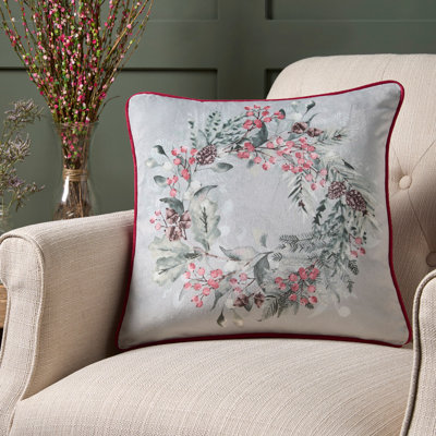 Lanny Striped Green Square Cushion