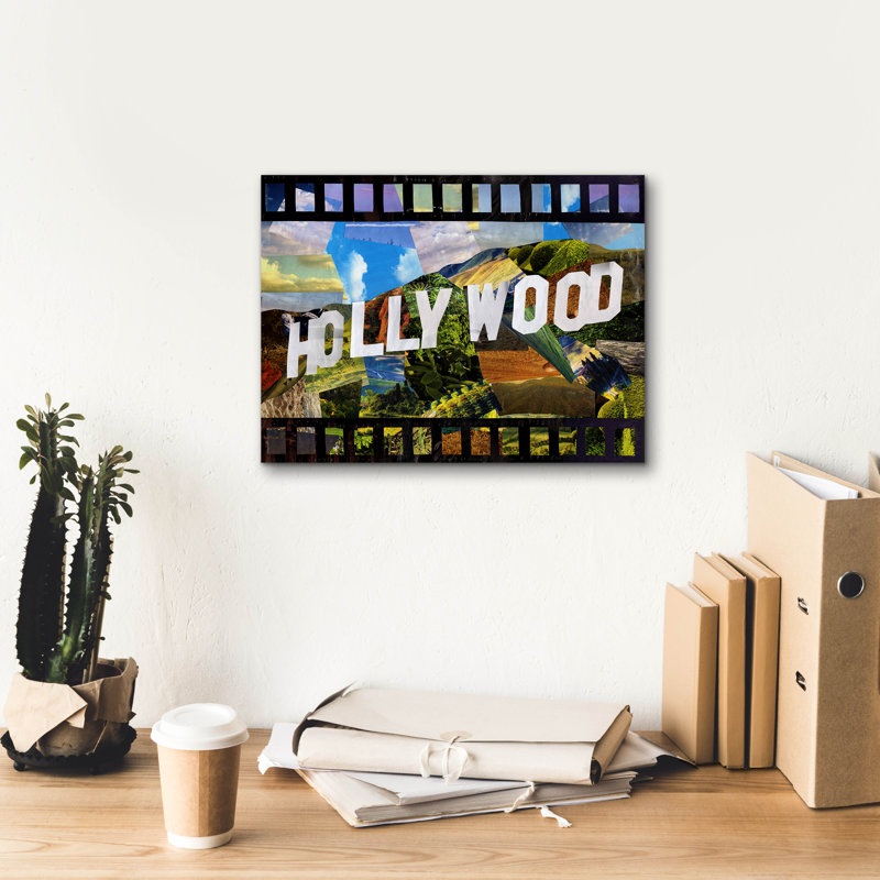 «Hollywood» par Artpoptart, art mural sur toile, H 12 po x l 16 po x P 0,75 po
